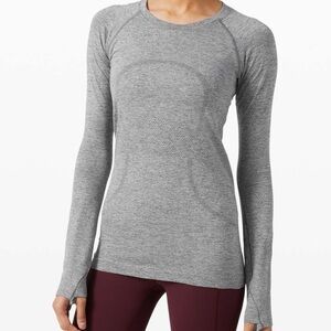Lululemon Swiftly Tech Long Sleeve Top Gray Size 10